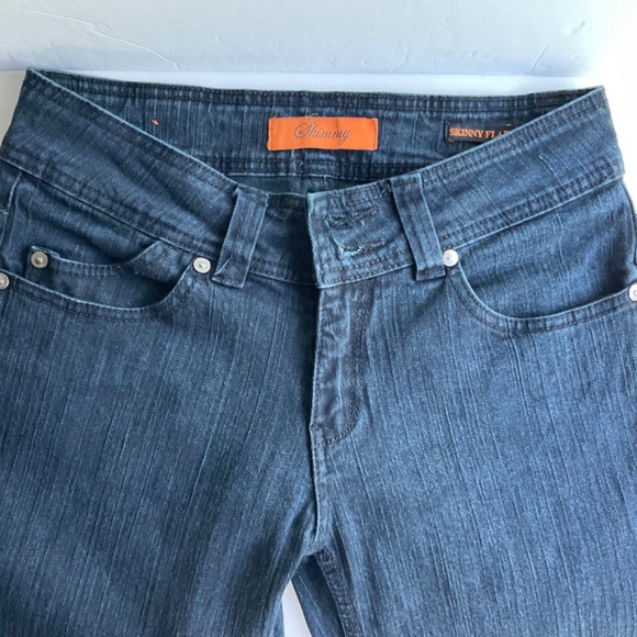 Shimmy Skinny Flare Low Rise Stretch Denim Jeans Black-Washed Sz EU 38 … - Picture 12 of 13